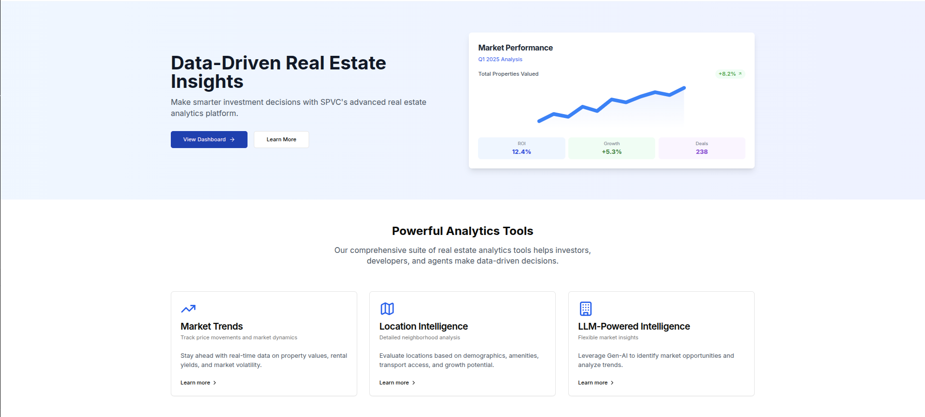 Screenshot of Property Valuations Manager